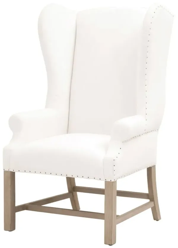 Milly Wingback Armchair, Pearl Performance
