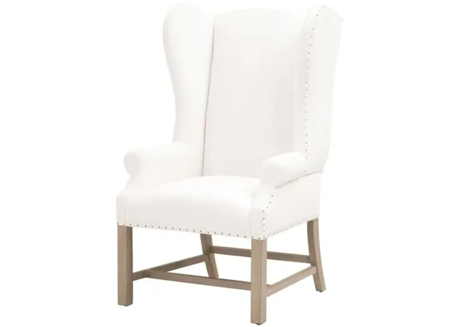 Milly Wingback Armchair - Pearl Performance - White