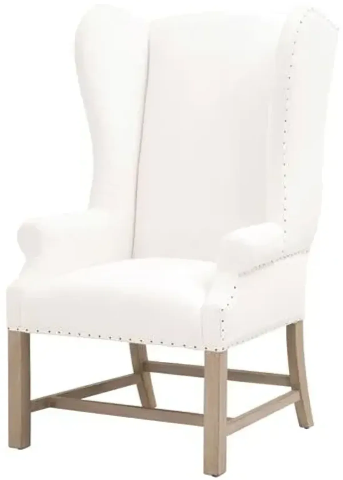 Milly Wingback Armchair - Pearl Performance - White