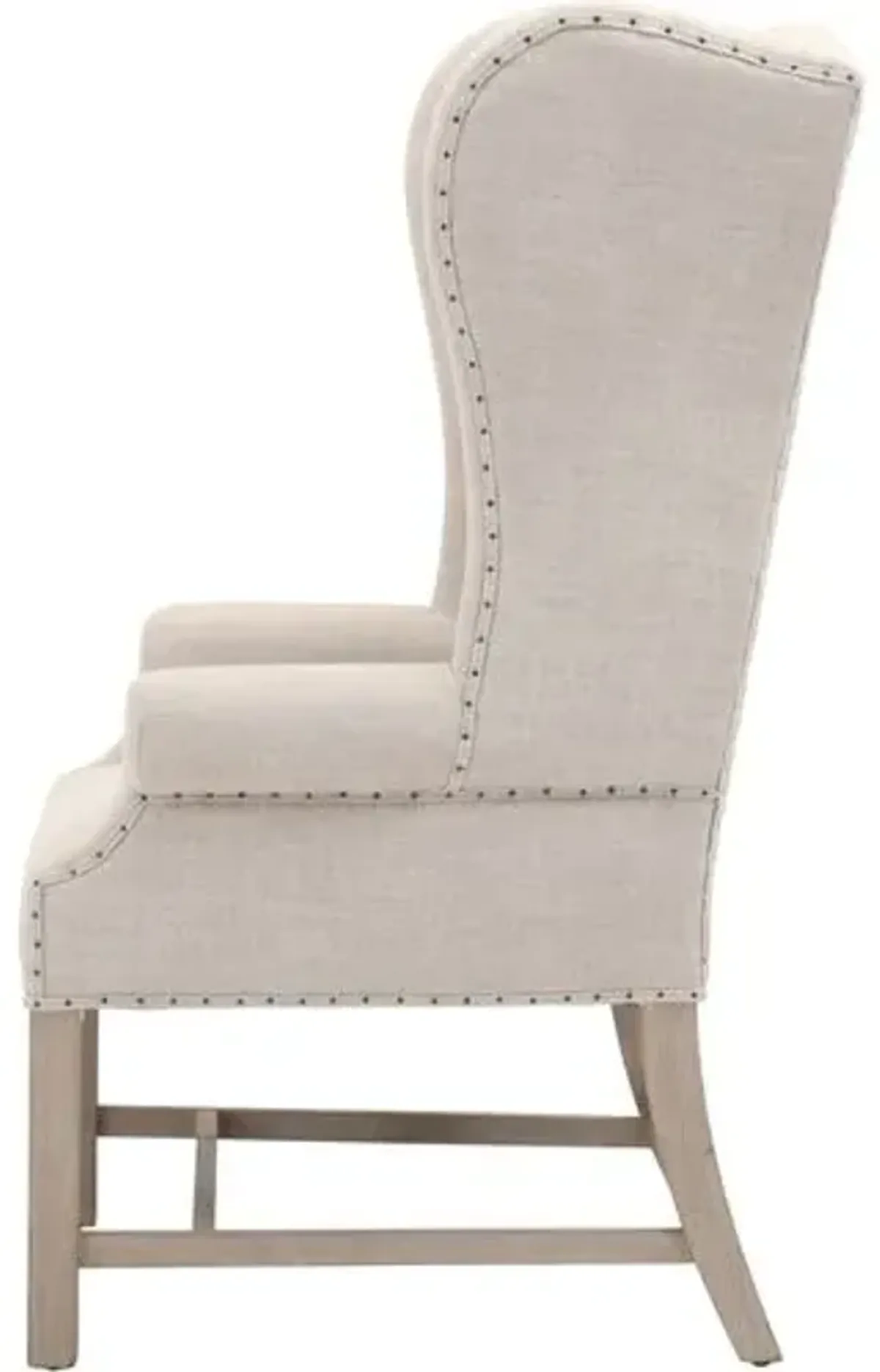 Milly Wingback Armchair - Bisque French Linen - Beige