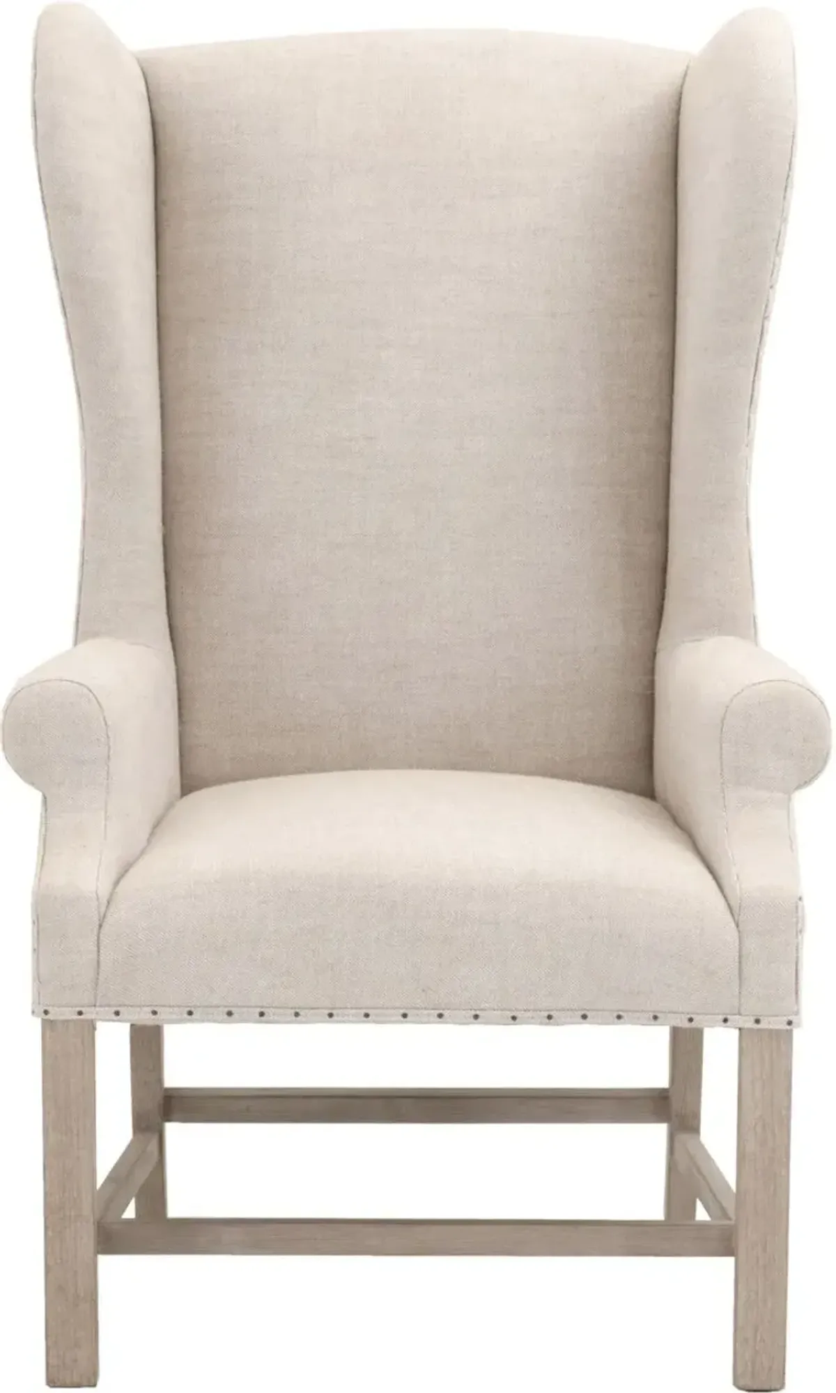 Milly Wingback Armchair, Bisque French Linen