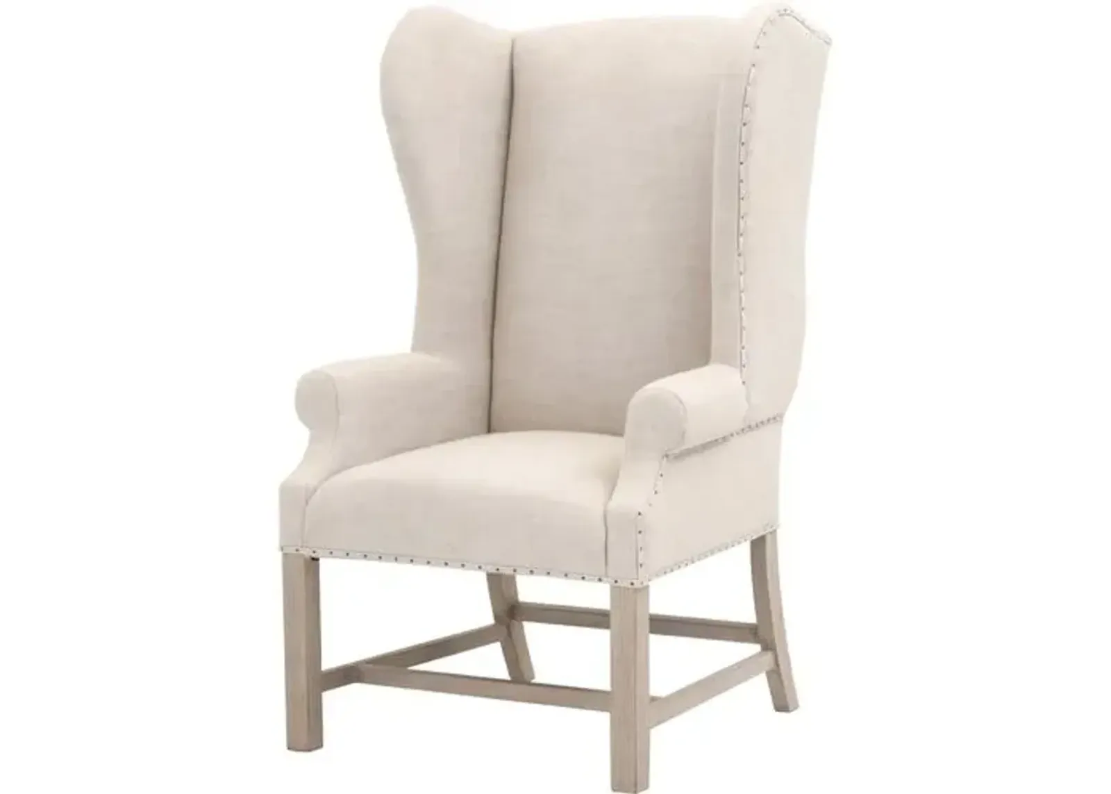 Milly Wingback Armchair - Bisque French Linen - Beige