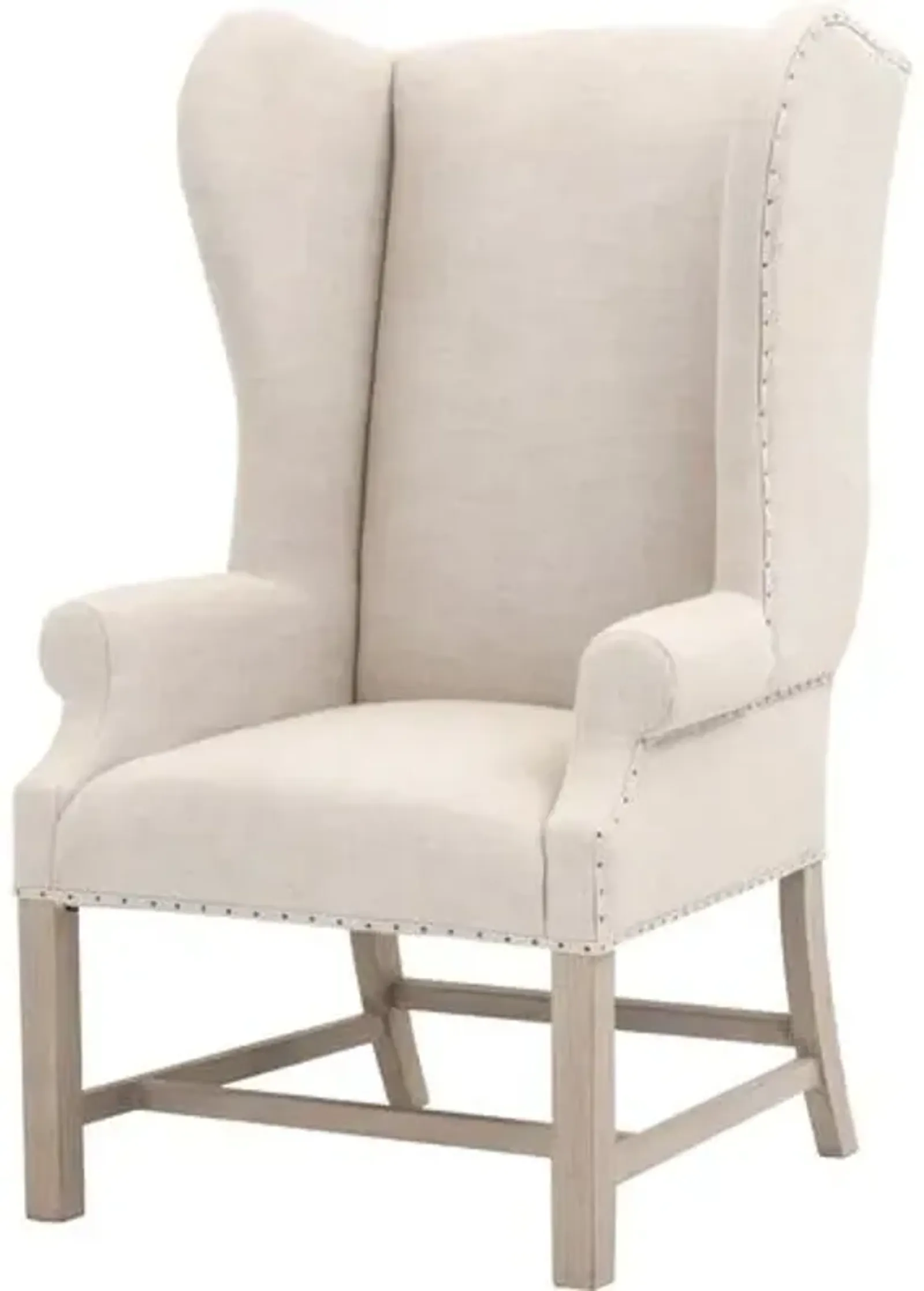 Milly Wingback Armchair - Bisque French Linen - Beige