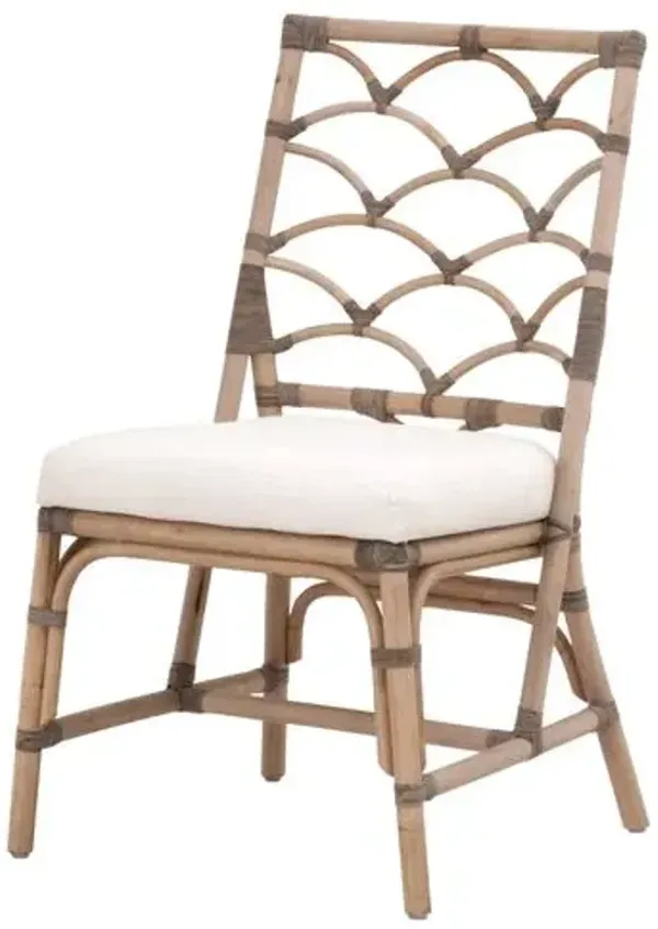 Set of 2 Anika Scallop Dining Chairs - Matte Gray