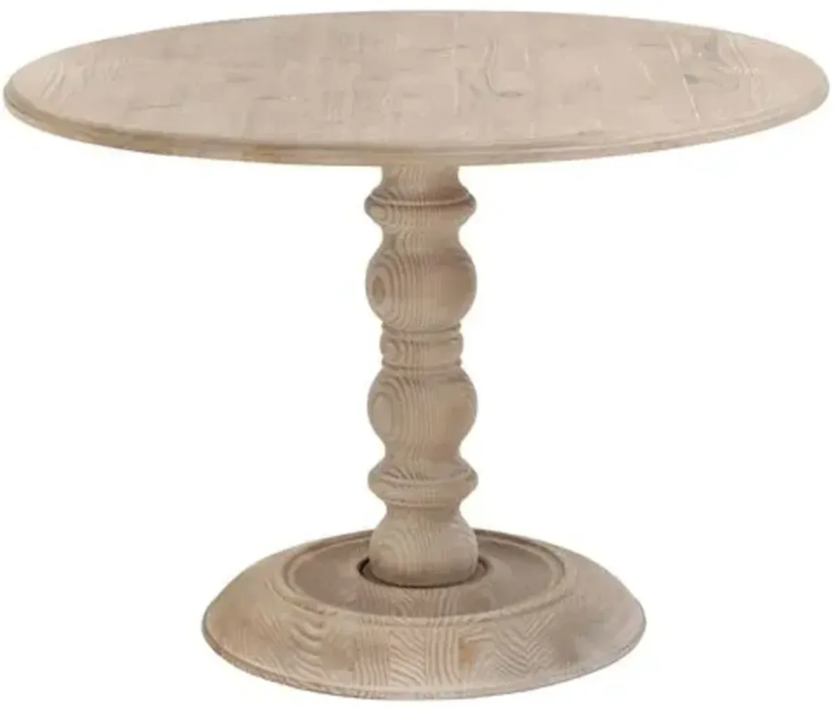 James 42" Round Dining Table - Smoke Gray Pine