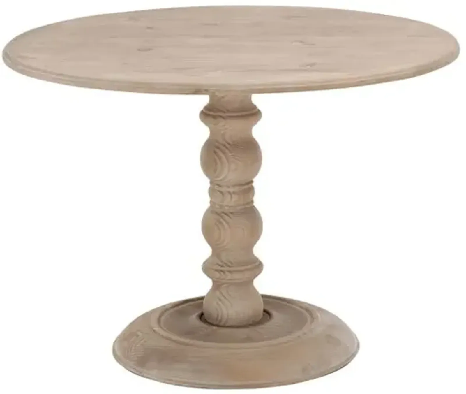 James 42" Round Dining Table - Smoke Gray Pine