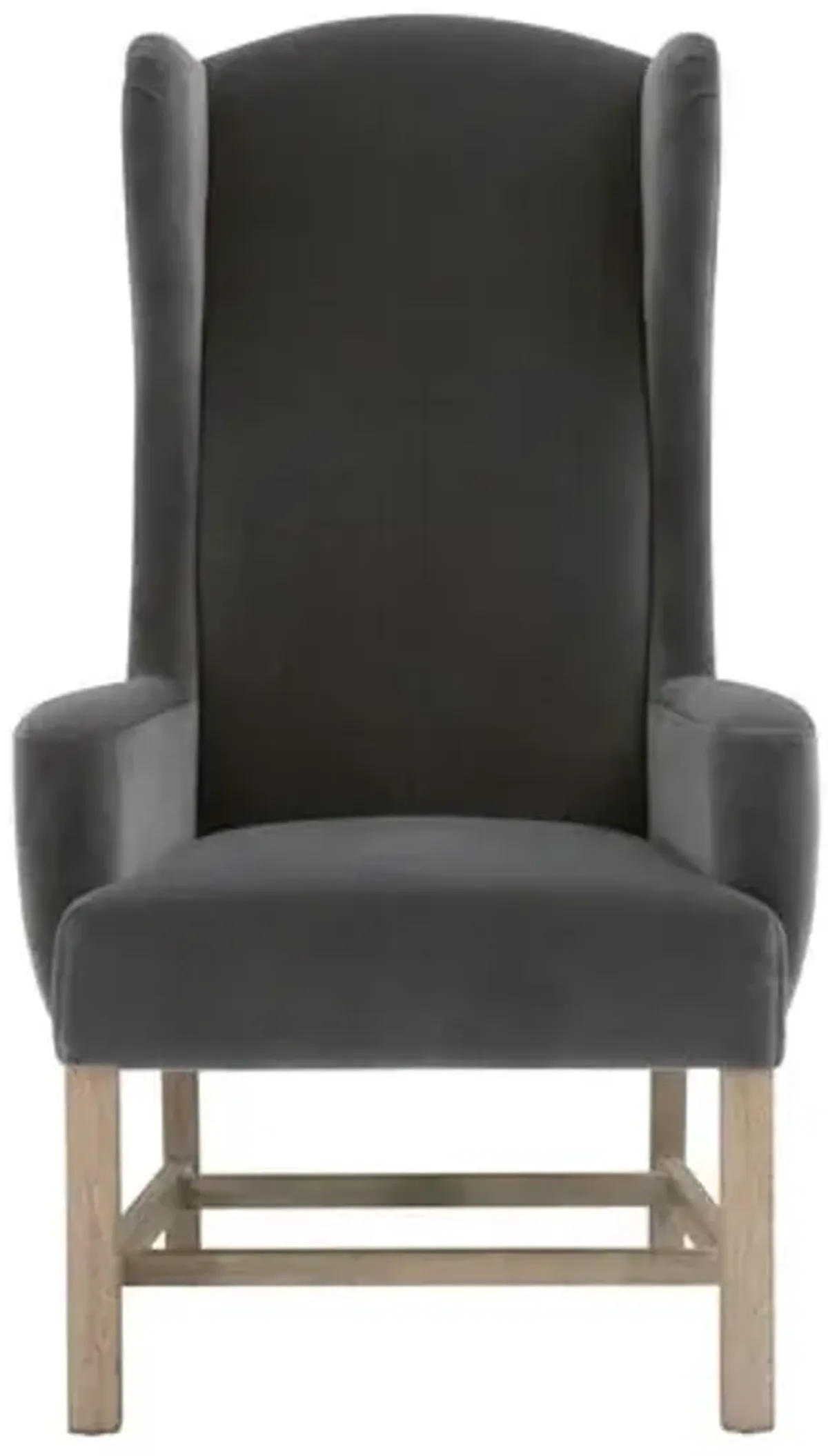Callie Velvet Wingback Armchair - Gray