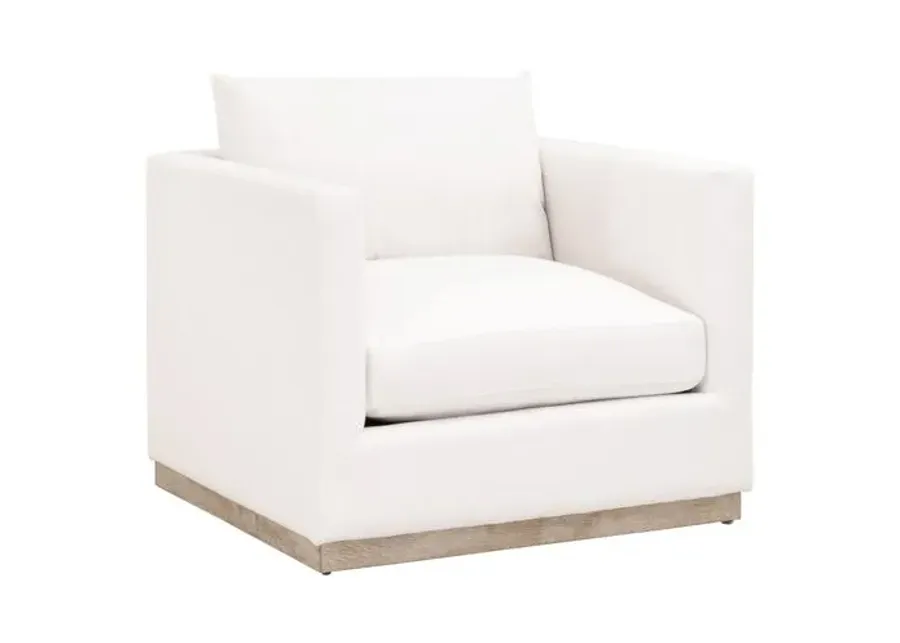 Ryan Plinth-Base Sofa Chair - Pearl Performance