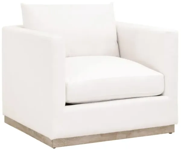 Ryan Plinth-Base Sofa Chair, Pearl Performance