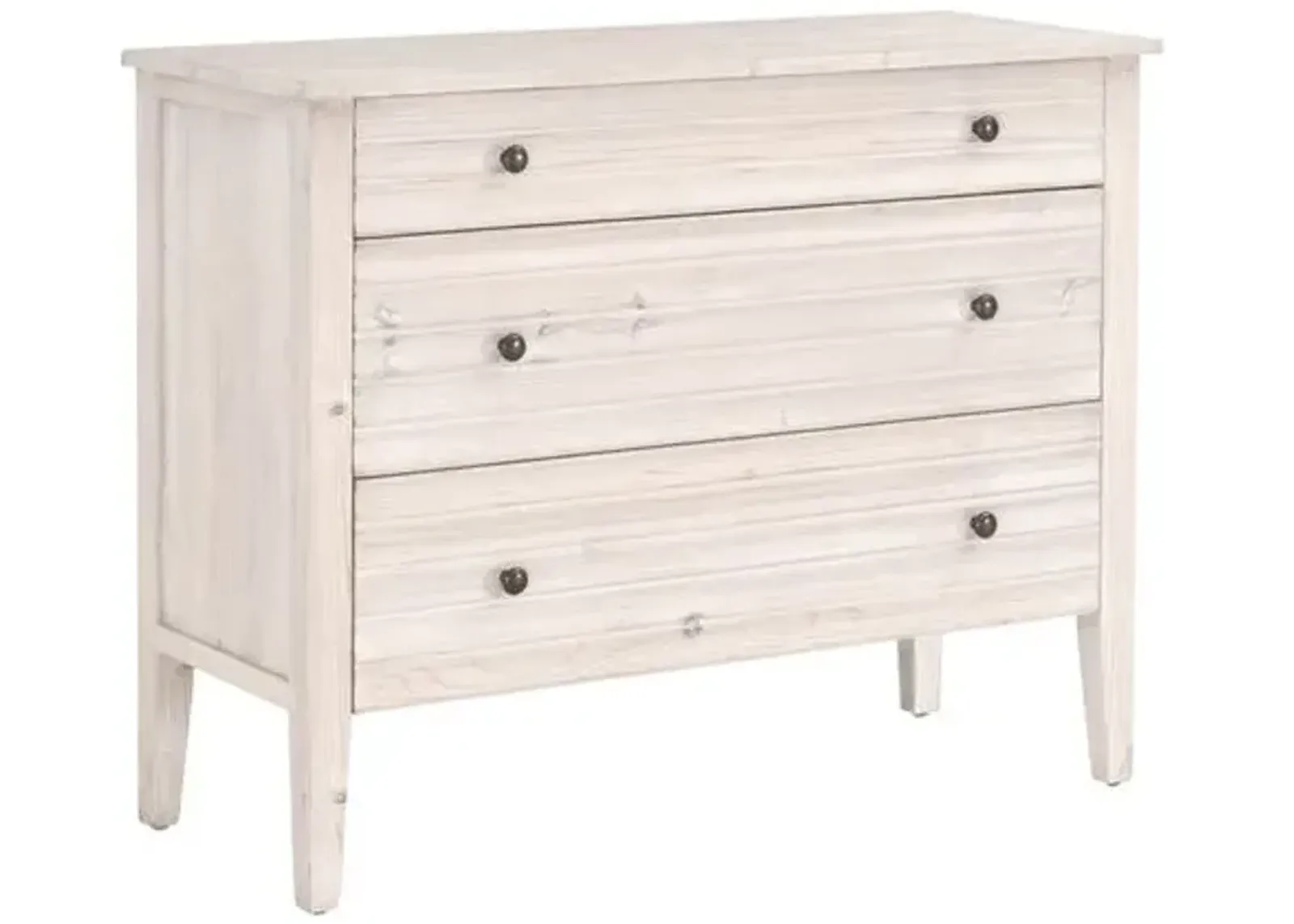 Camille Entry Cabinet - Whitewash - Beige