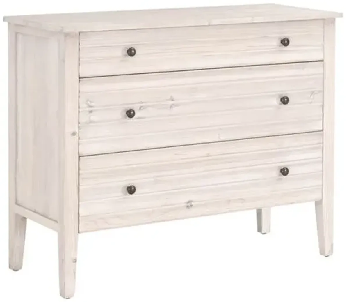 Camille Entry Cabinet - Whitewash - Beige