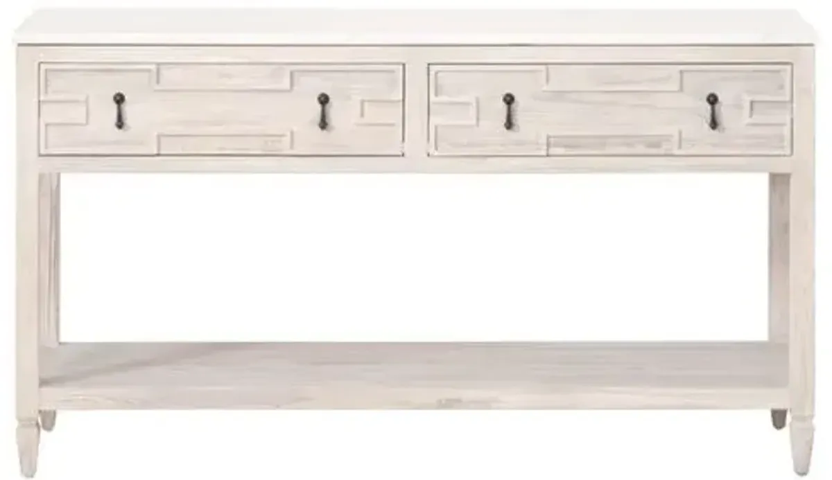 Esha 2-Drawer Entry Console - Whitewash