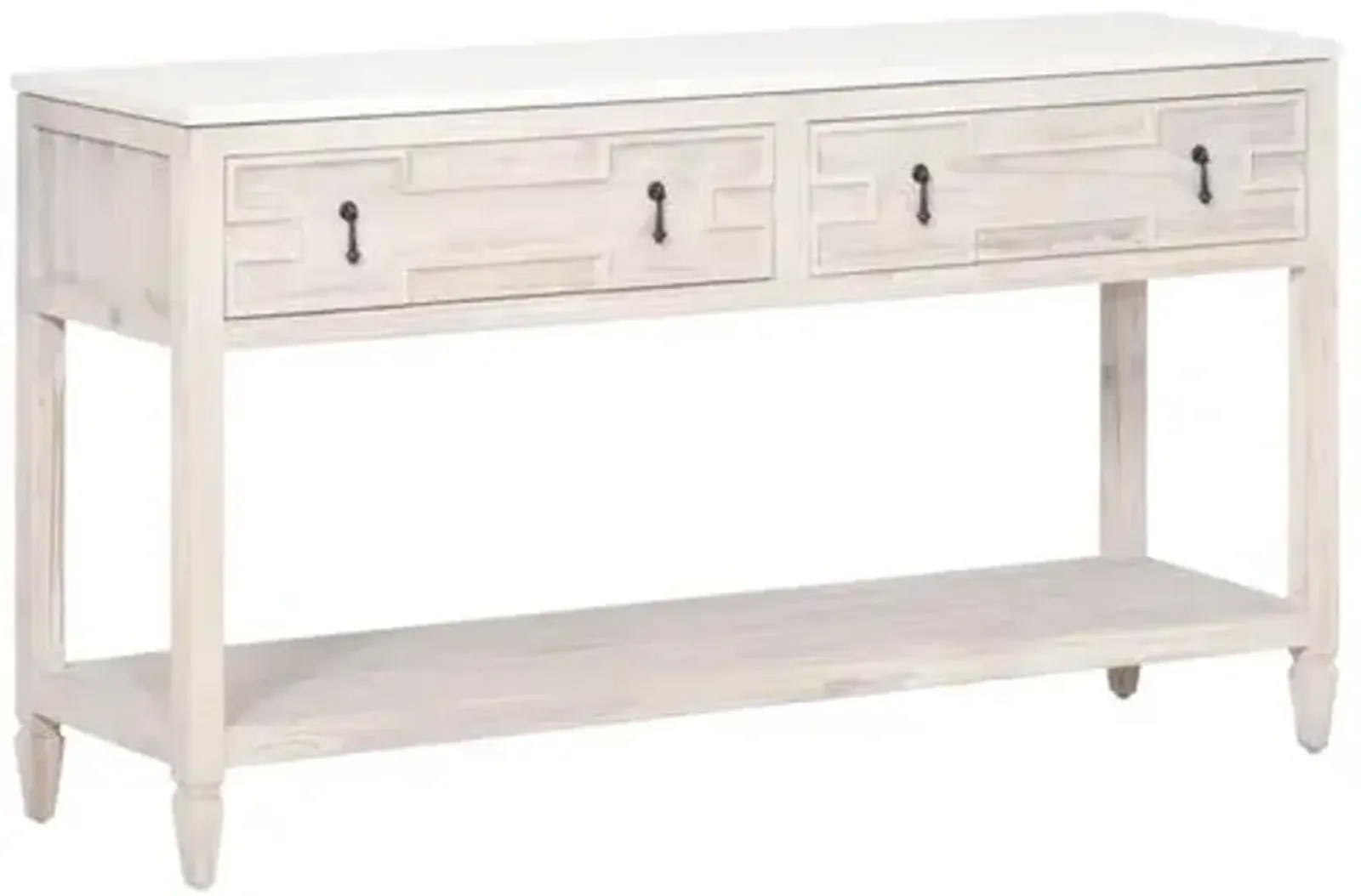 Esha 2-Drawer Entry Console - Whitewash