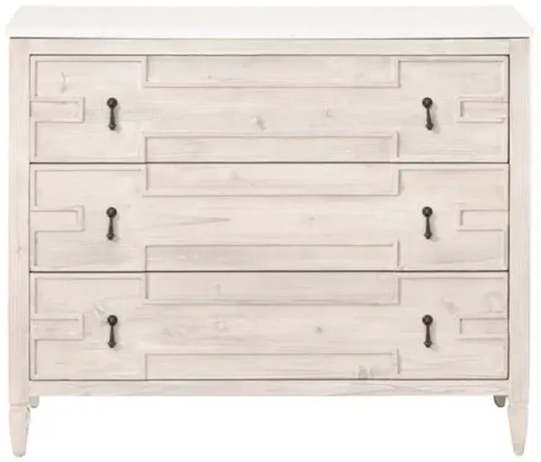 Esha Entry Cabinet - Whitewash