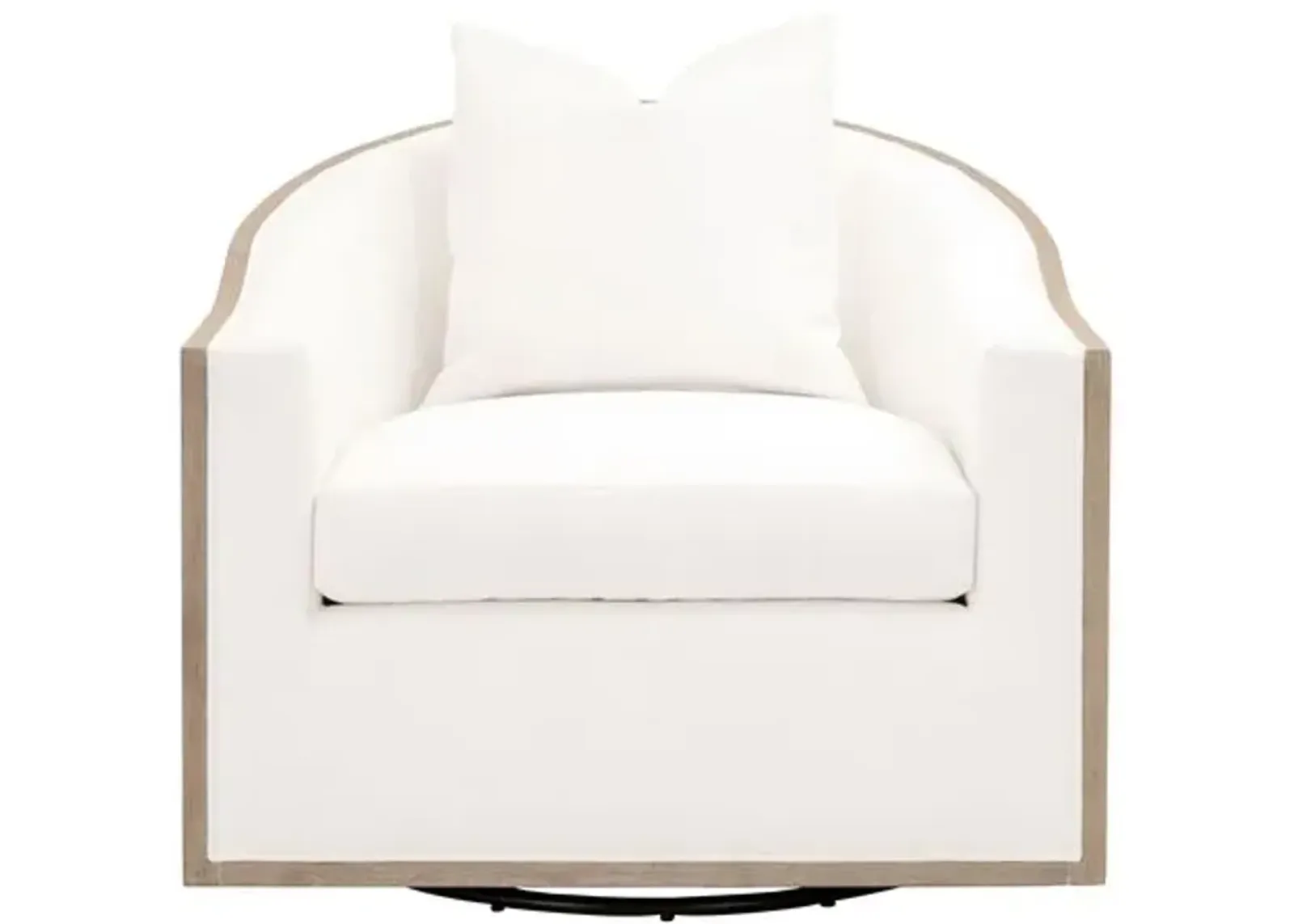 Milly Swivel Chair - Pearl Performance