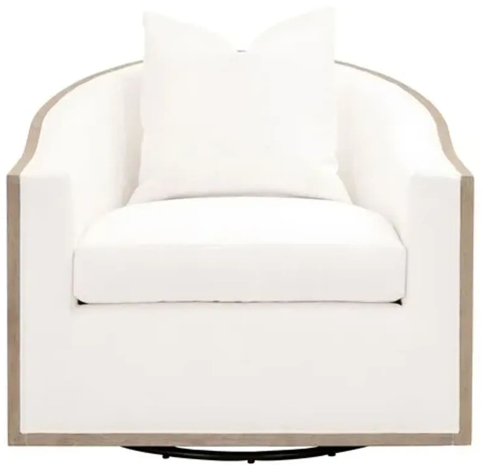 Milly Swivel Chair - Pearl Performance