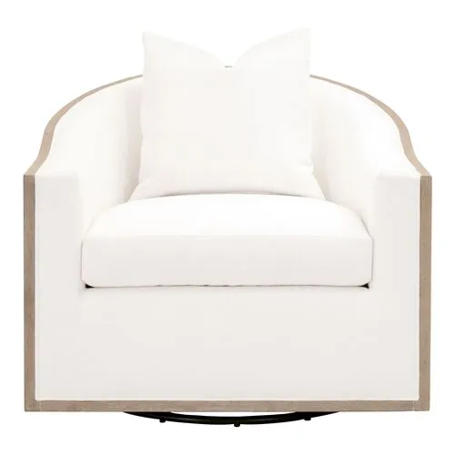 Milly Swivel Chair - Pearl Performance