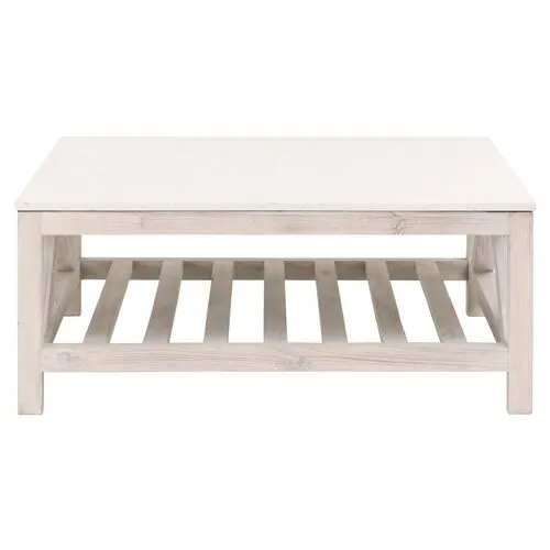 Oscar Square Coffee Table - Whitewash