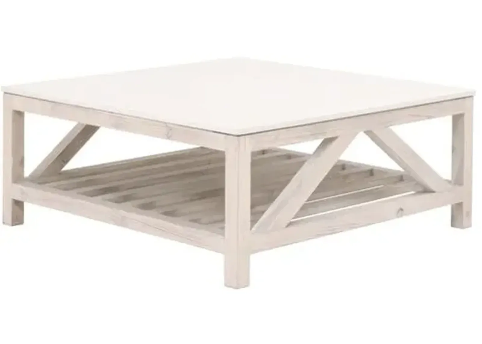 Oscar Square Coffee Table - Whitewash