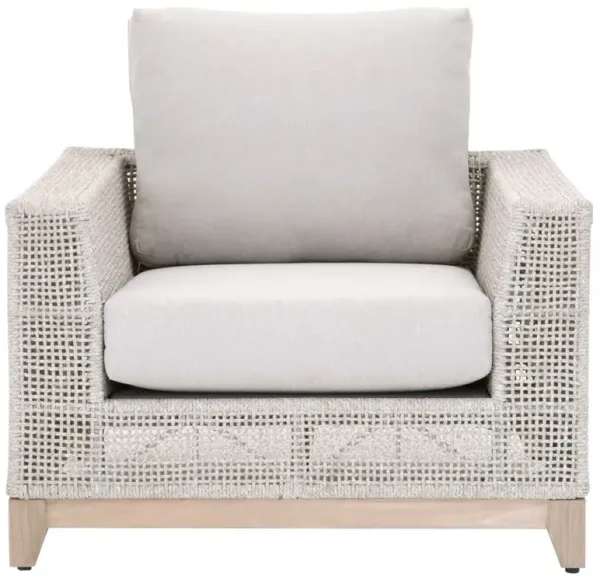 Easton Rope Outdoor Lounge Chair, Taupe/White