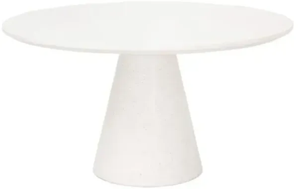 Isabell 55" Round Outdoor Dining Table - Ivory Terrazzo Concrete