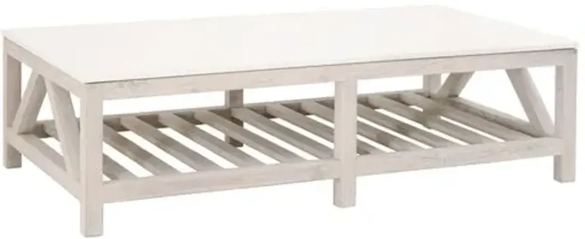 Oscar Rectangular Coffee Table - Whitewash