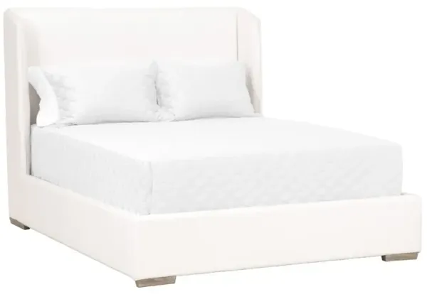 Remy Wingback Bed, Pearl Performance
