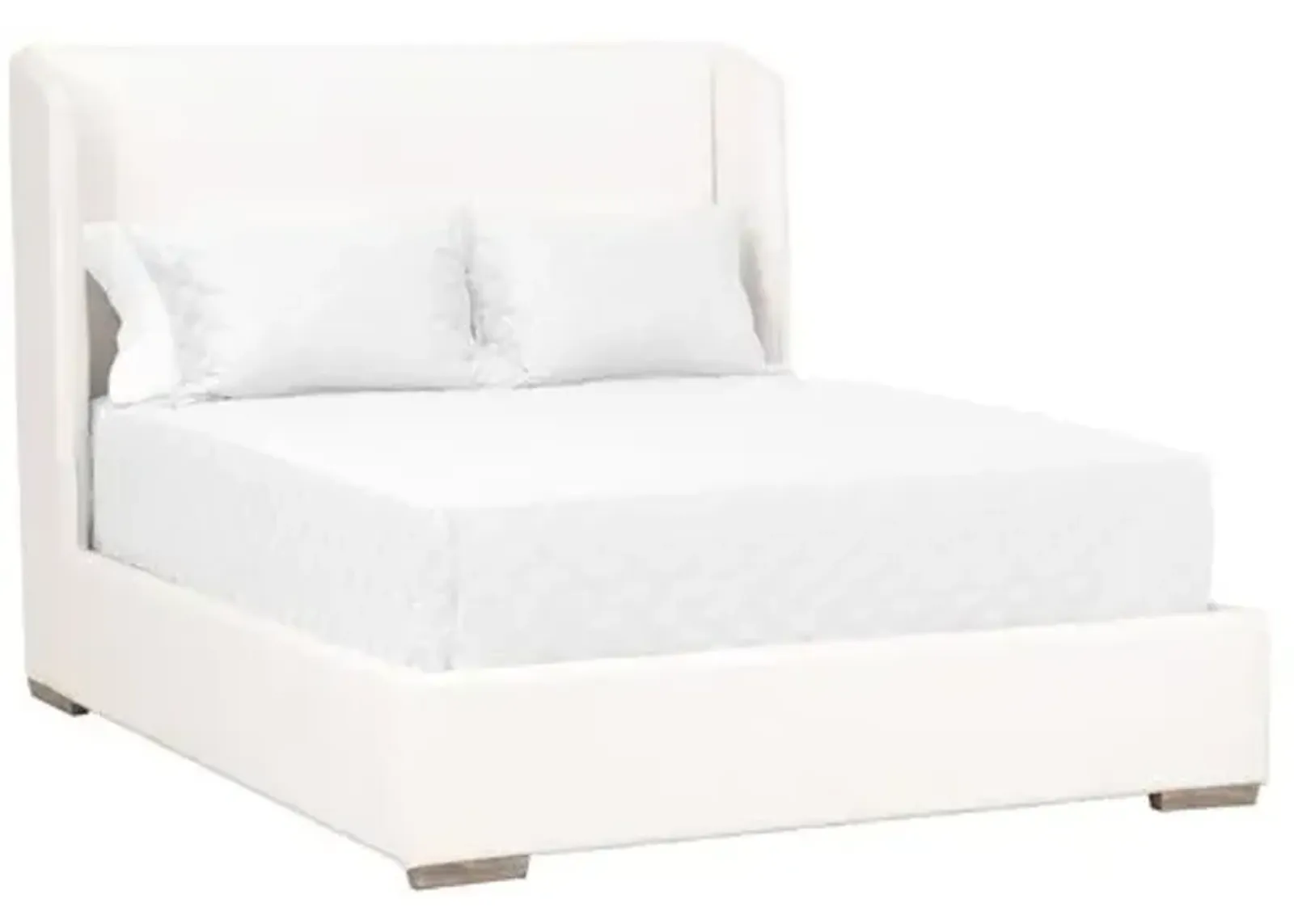 Remy Wingback Bed - Pearl Performance - White, Comfortable, Durable