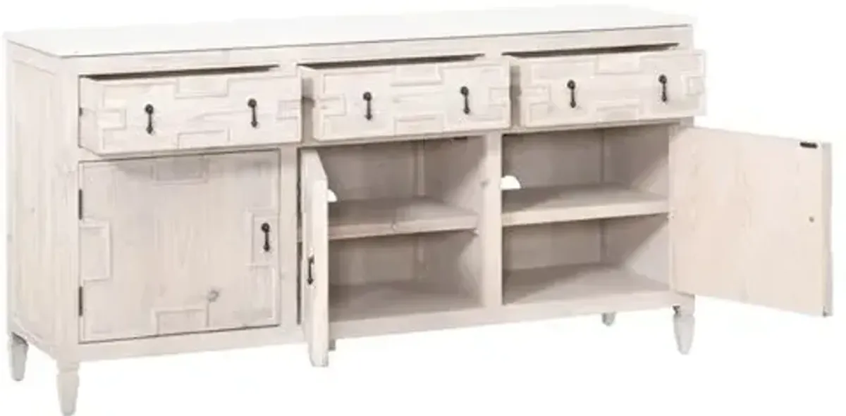 Esha Media Sideboard - Whitewash