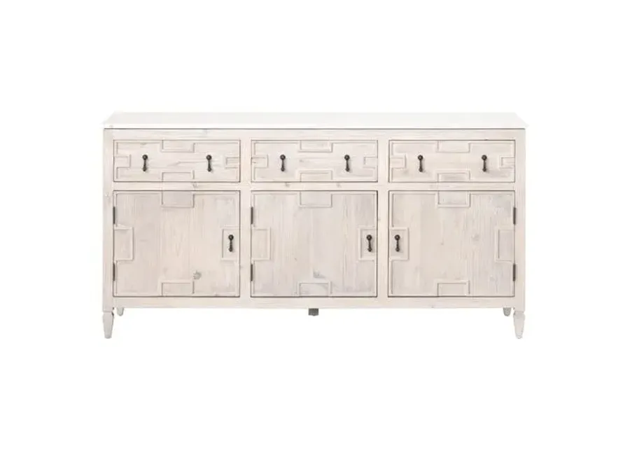 Esha Media Sideboard - Whitewash