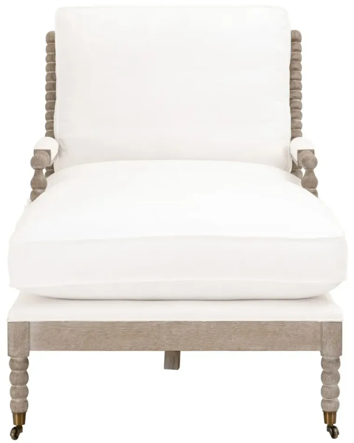 Chloe Spindle Chaise, Pearl Performance
