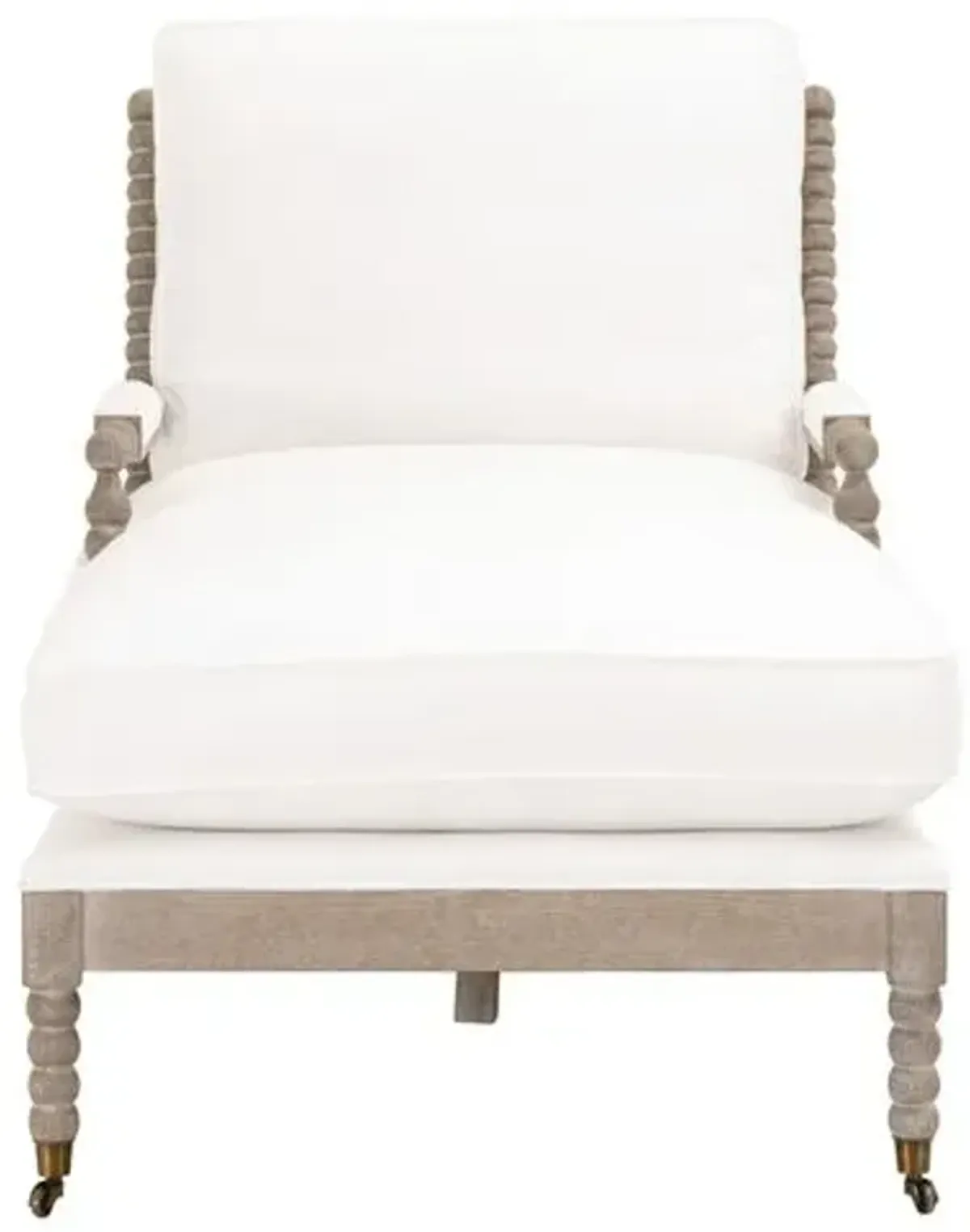 Chloe Spindle Chaise - Pearl Performance - White - Comfortable, Sturdy, Stylish