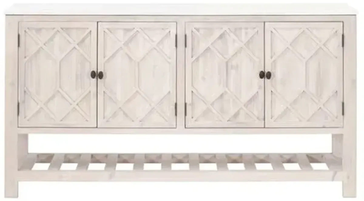 Esha Media Sideboard - Whitewash