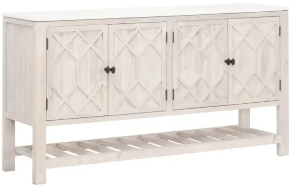 Esha Media Sideboard, Whitewash