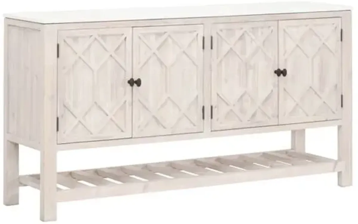 Esha Media Sideboard - Whitewash