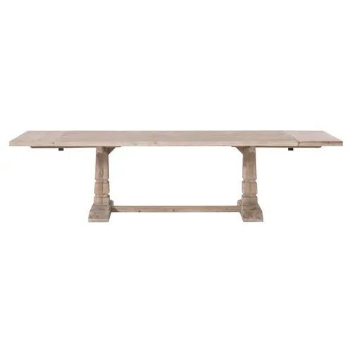 Travers Extension Dining Table - Smoke Gray