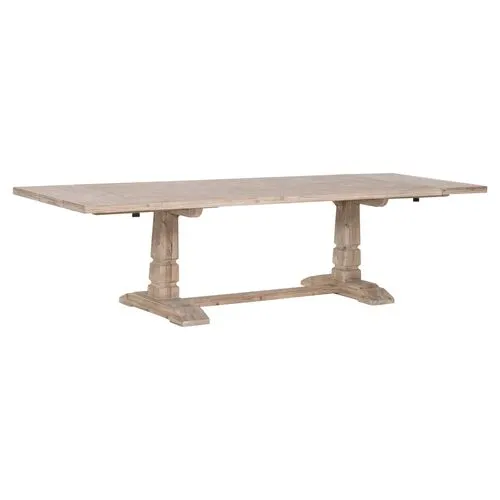 Travers Extension Dining Table - Smoke Gray