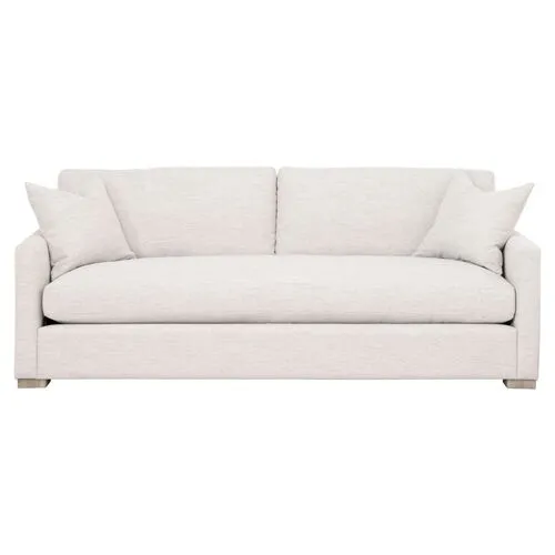 Carson Slim-Arm Sofa - Stone Basketweave Performance