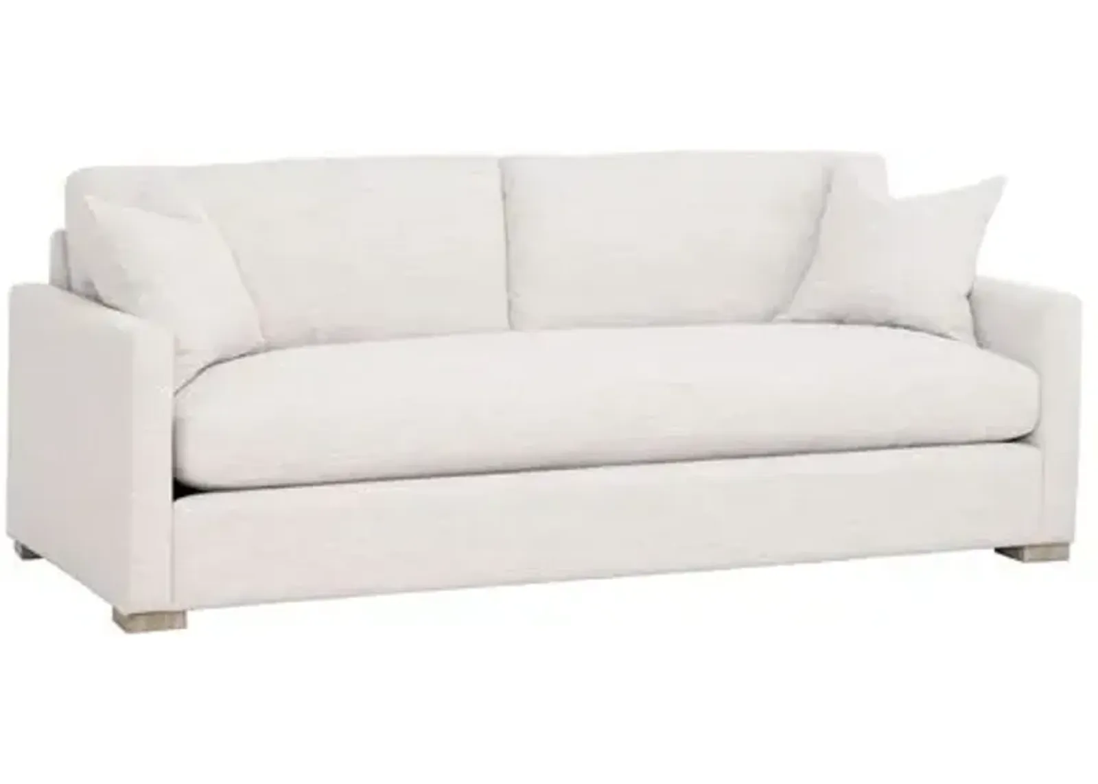 Carson Slim-Arm Sofa - Stone Basketweave Performance