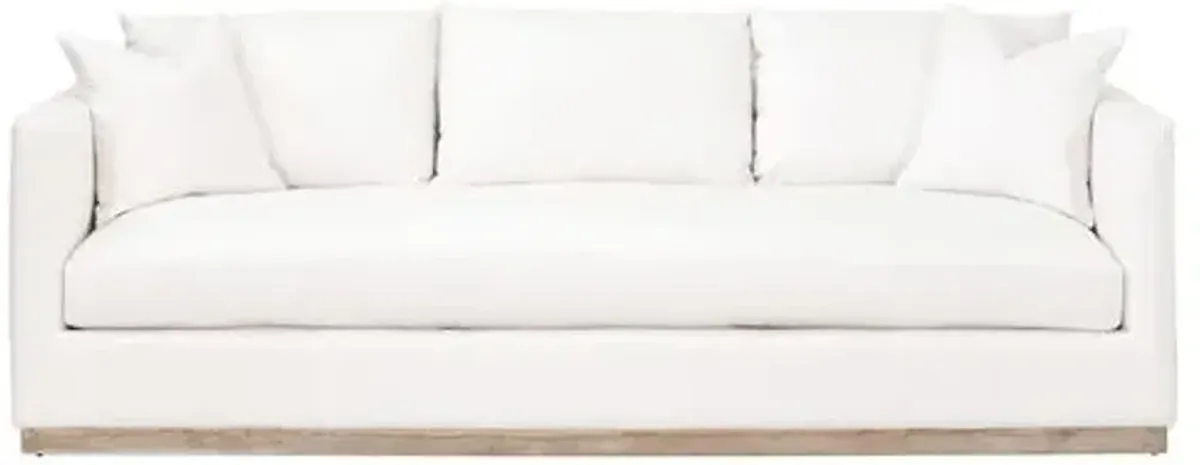 Ryan Plinth-Base 96" Sofa - Pearl Performance