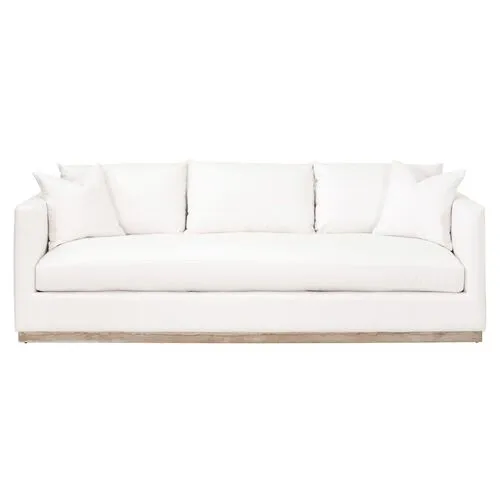 Ryan Plinth-Base 96" Sofa - Pearl Performance