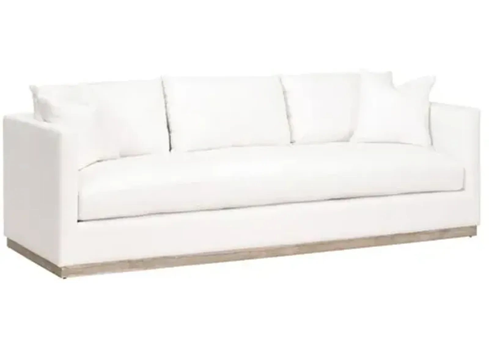 Ryan Plinth-Base 96" Sofa - Pearl Performance