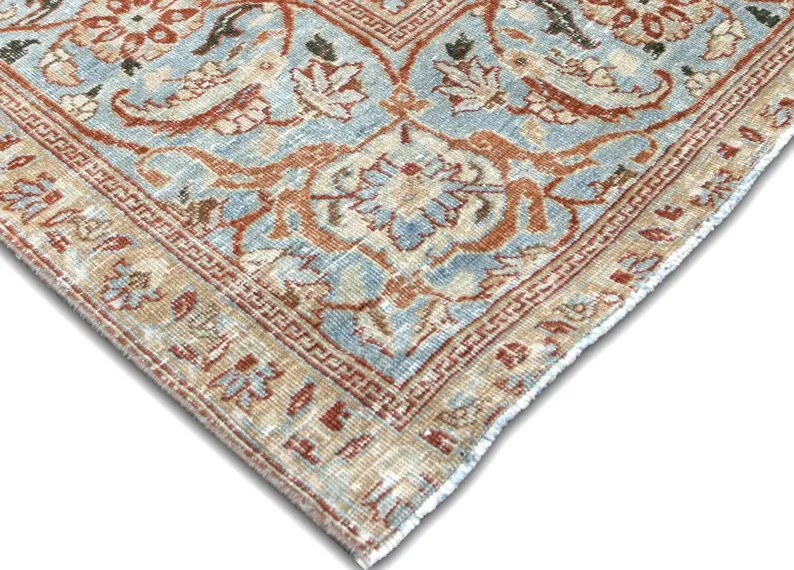 1920s Persian Tabriz Rug - 9'3"x12' - Nalbandian - Orange - Orange