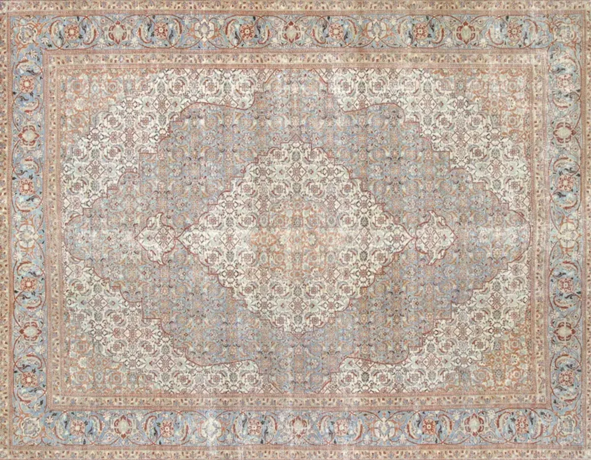 1920s Persian Tabriz Rug - 9'3"x12' - Nalbandian - Orange - Orange