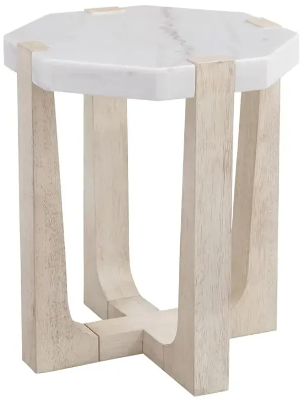 Fannie Round Marble Side Table, Sun Bleached Ash