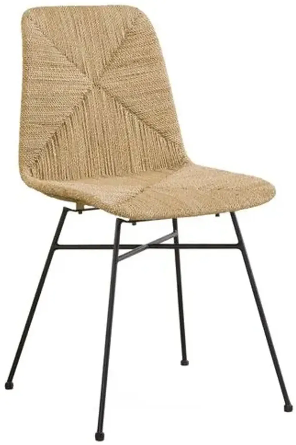 Starla Seagrass Dining Side Chair - Natural - Black