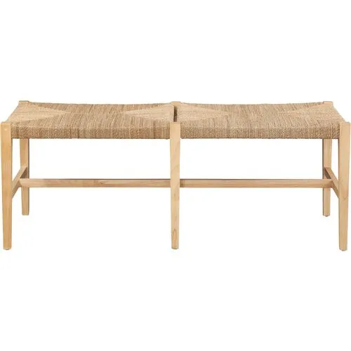 Margery Seagrass Bench - Natural - Beige
