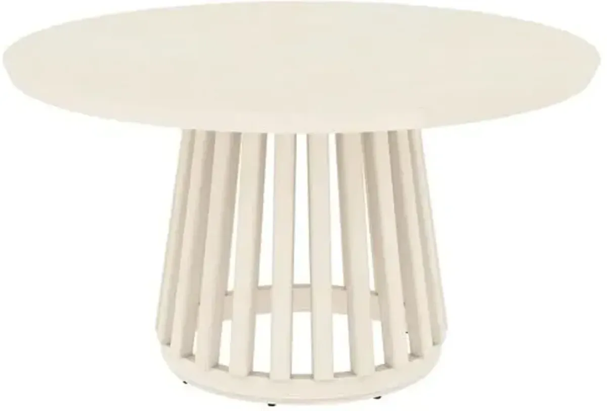 Lincoln 54" Round Pedestal Dining Table - Cream