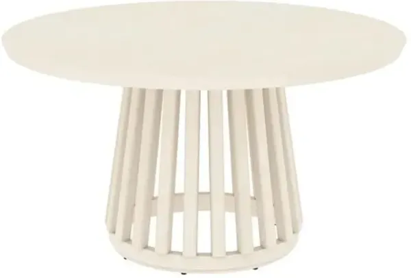 Lincoln 54" Round Pedestal Dining Table - Cream