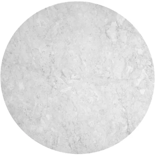 Fairfax 48" Round Marble Dining Table - White